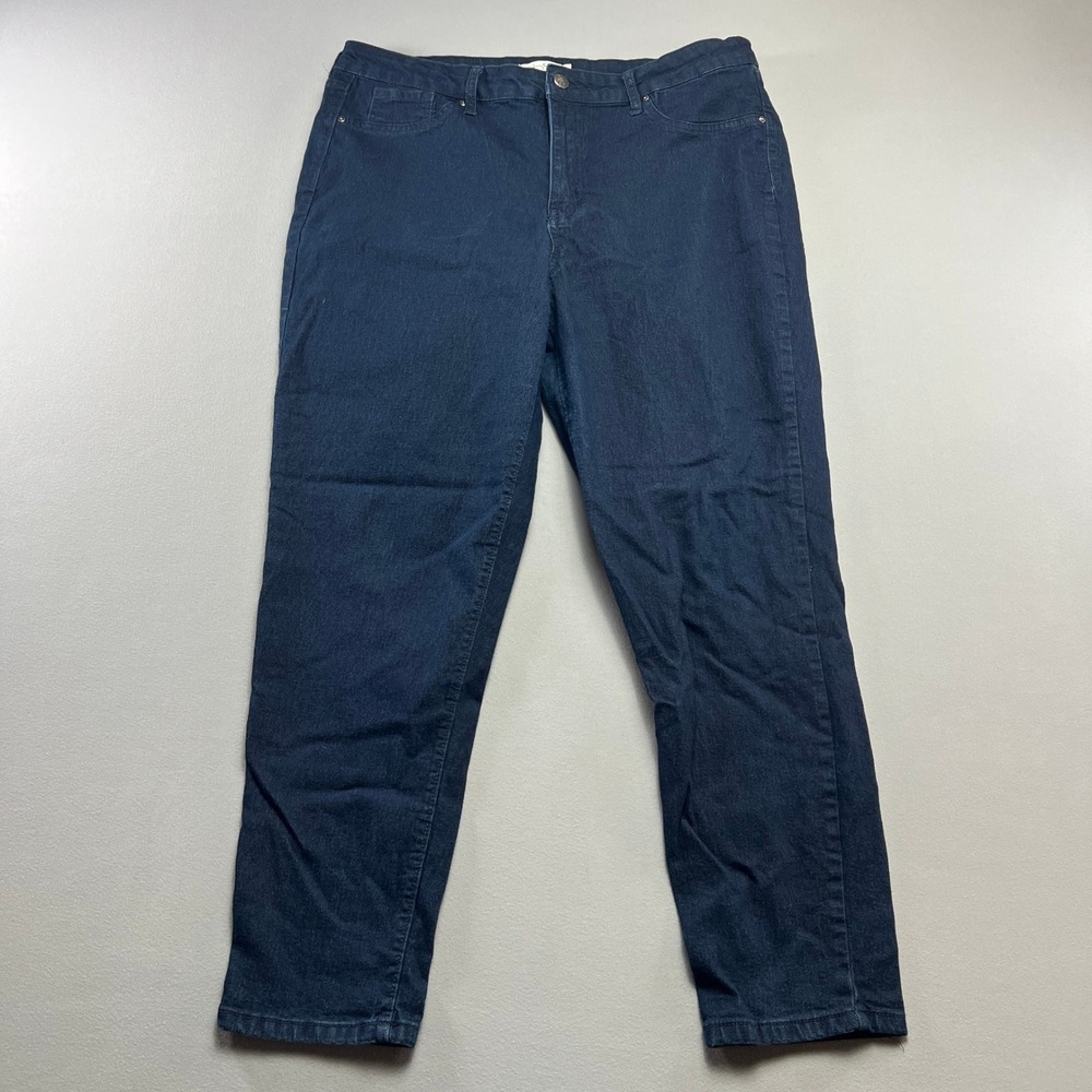 Jessica Simpson Skinny Jeans Womens 32 Blue Denim Cotton High Rise Dark Wash